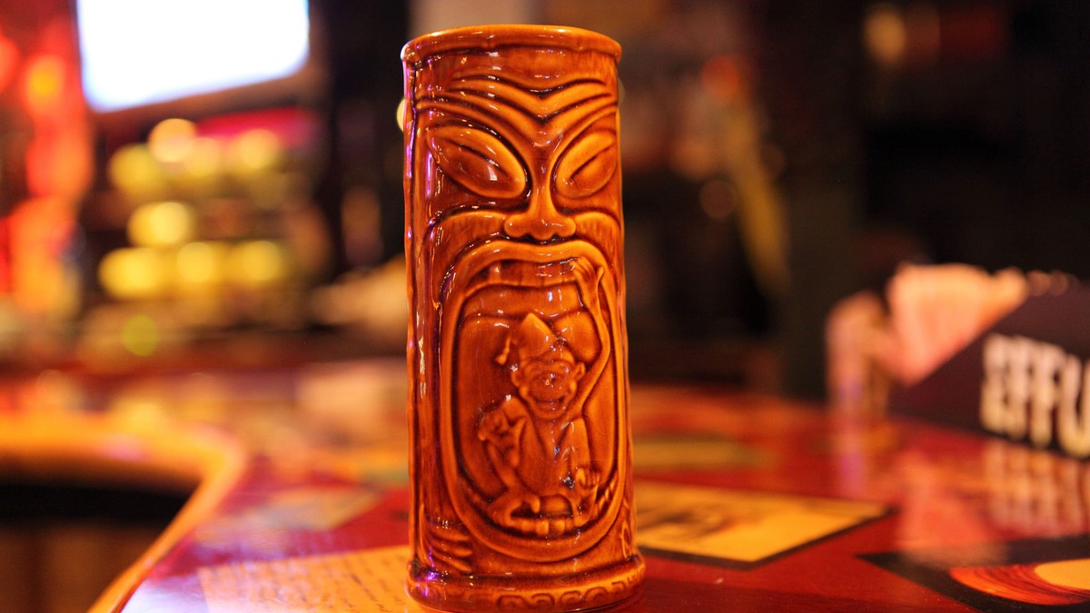 Tiki. Tiki Glass. Тики баре роспись. Tiki Cup Glass.